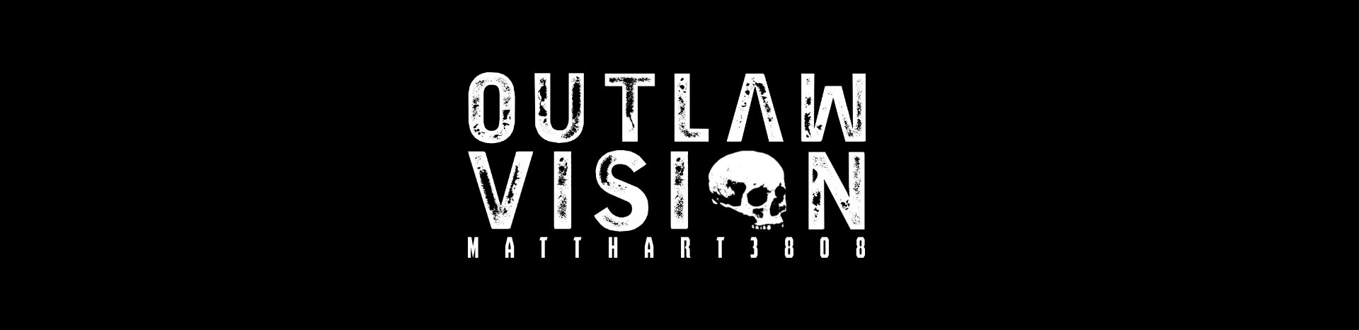 Outlaw Vision logo featured on a black background for Matt Hart's live DJ show.